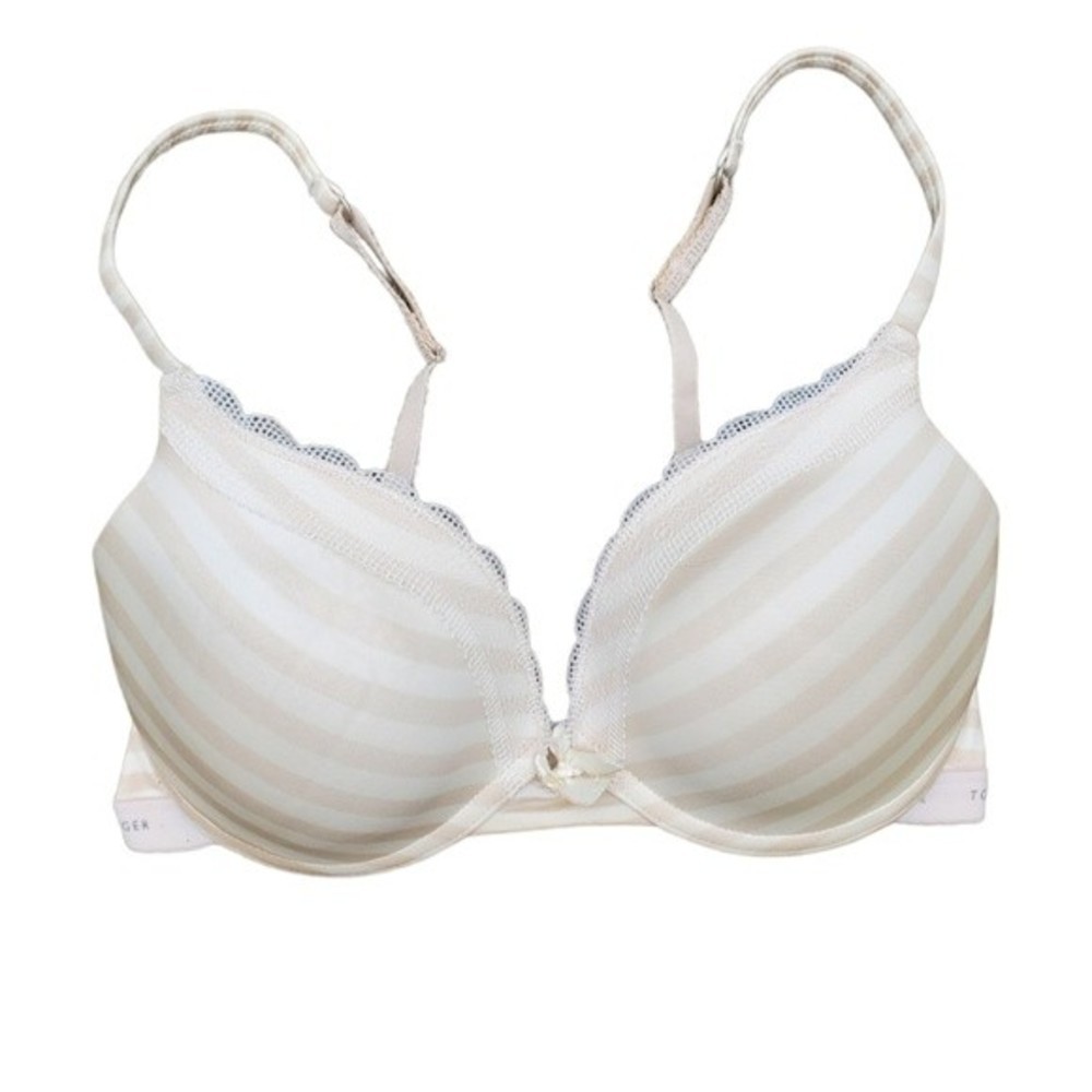 Nude Striped Size 34D Tommy Hilfiger Bra